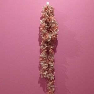 Pink and white sparkly scarf